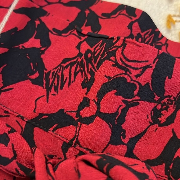 NWT ZADIG& VOLTAIRE Jusso Bico Flower Print Mini Skirt - Bordeaux - Picture 4 of 8